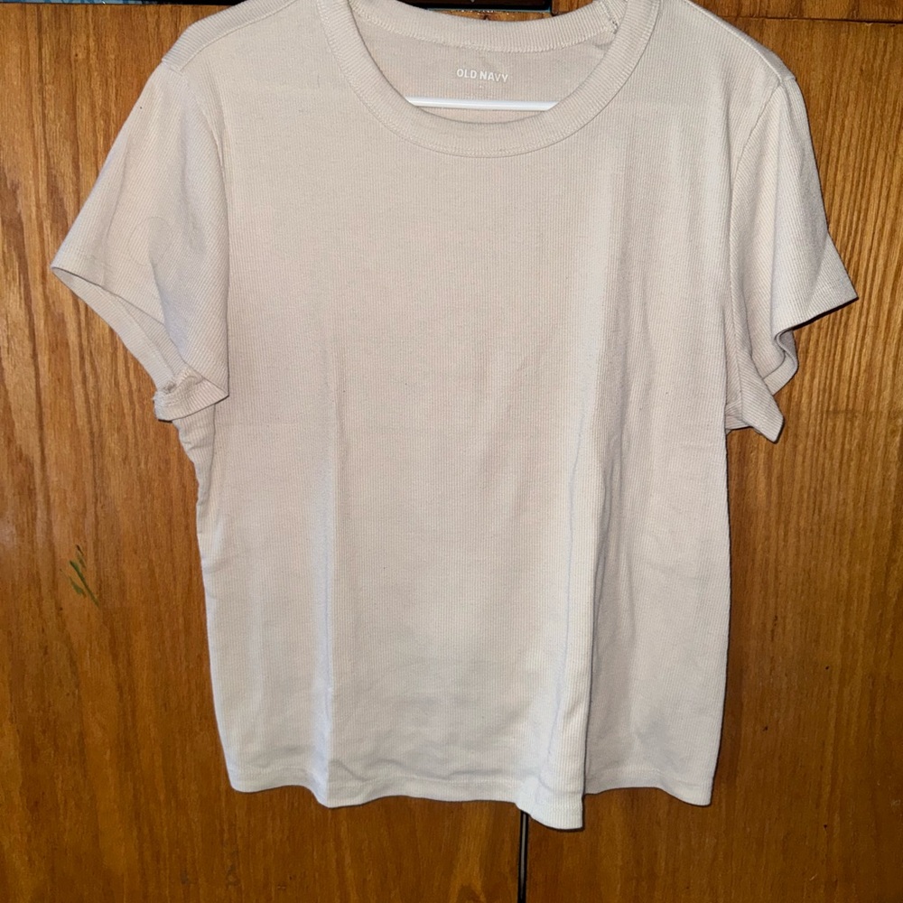 Old Navy Women’s Snug Cream Crewneck Top